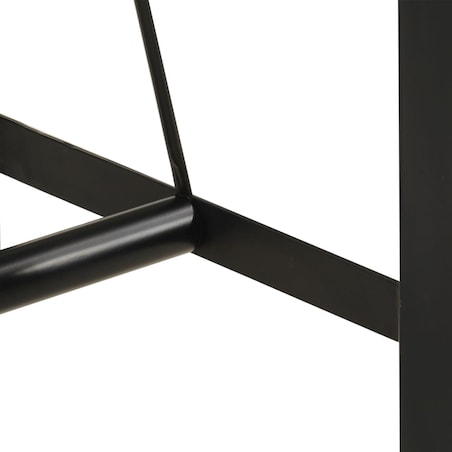 vidaXL Stolik barowy, 150x70x107 cm, lite drewno akacjowe i żelazo
