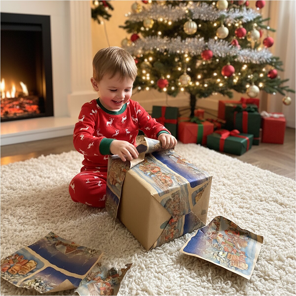 Papier Prezentowy Do Pakowania Prezentów 20 m MEGAROLKA Świąteczny Do Paczek Boże Narodzenie Ozdobny
