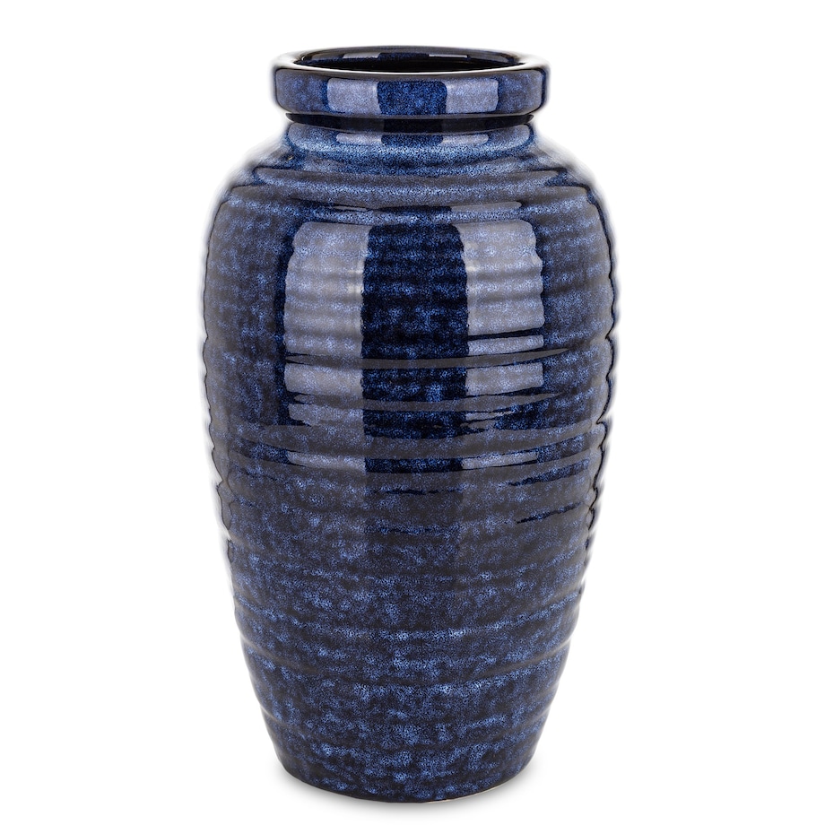 Wazon ceramiczny 31x17x17 cm MEEKE niebieski