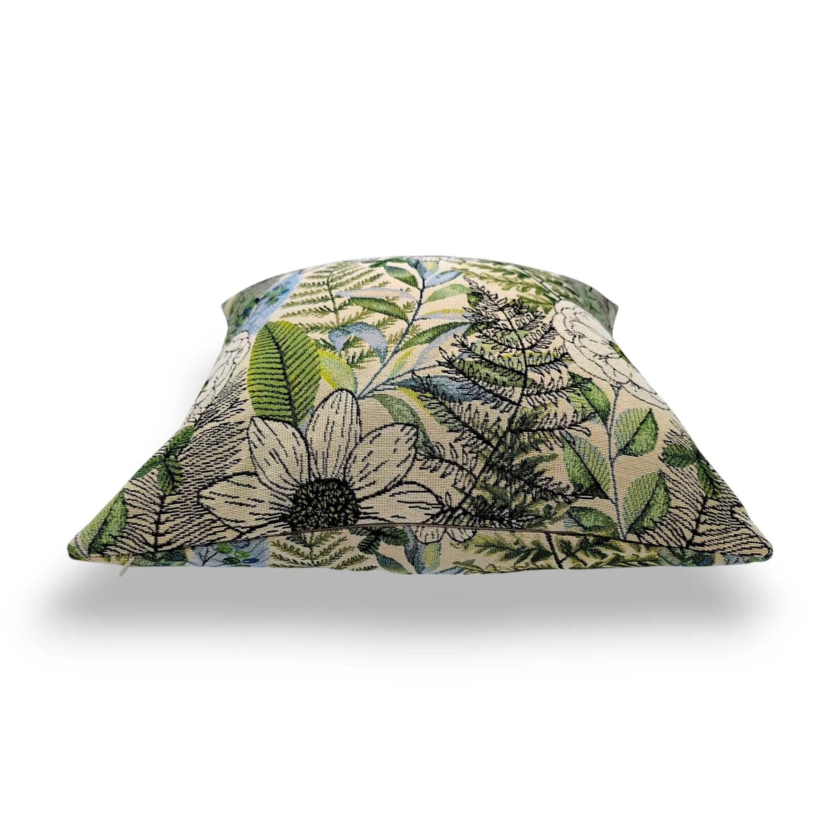 Żakardowa poduszka dekoracyjna Paprocie i Kwiaty 45x45 cm