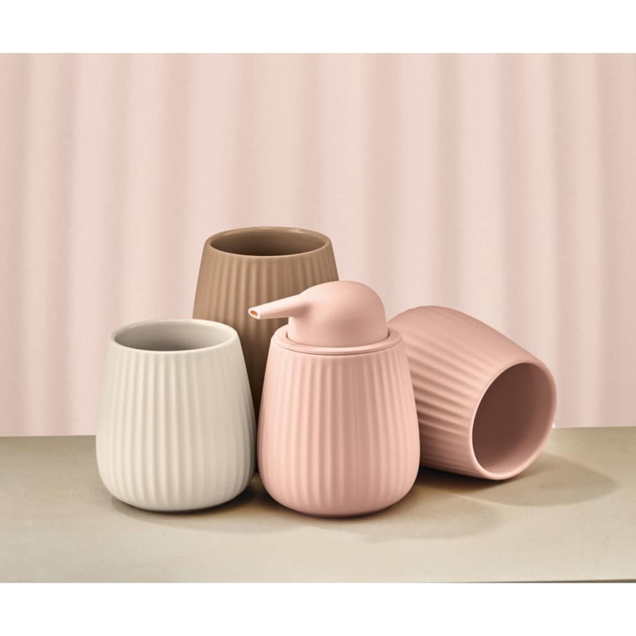 Kleine Wolke Groove Kubek łazienkowy różowy pastelowy