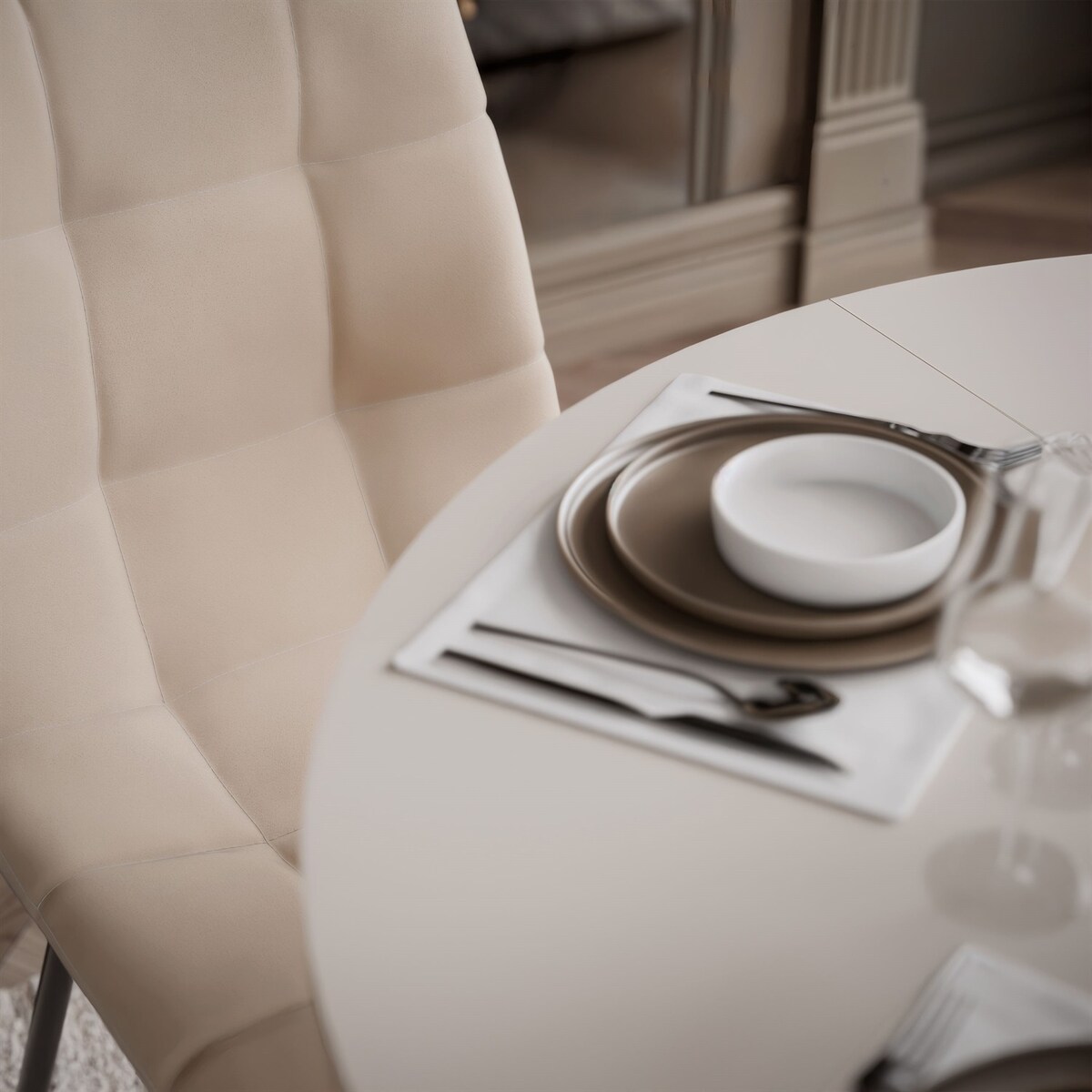 Rozkładany stół LUMI, kaszmir