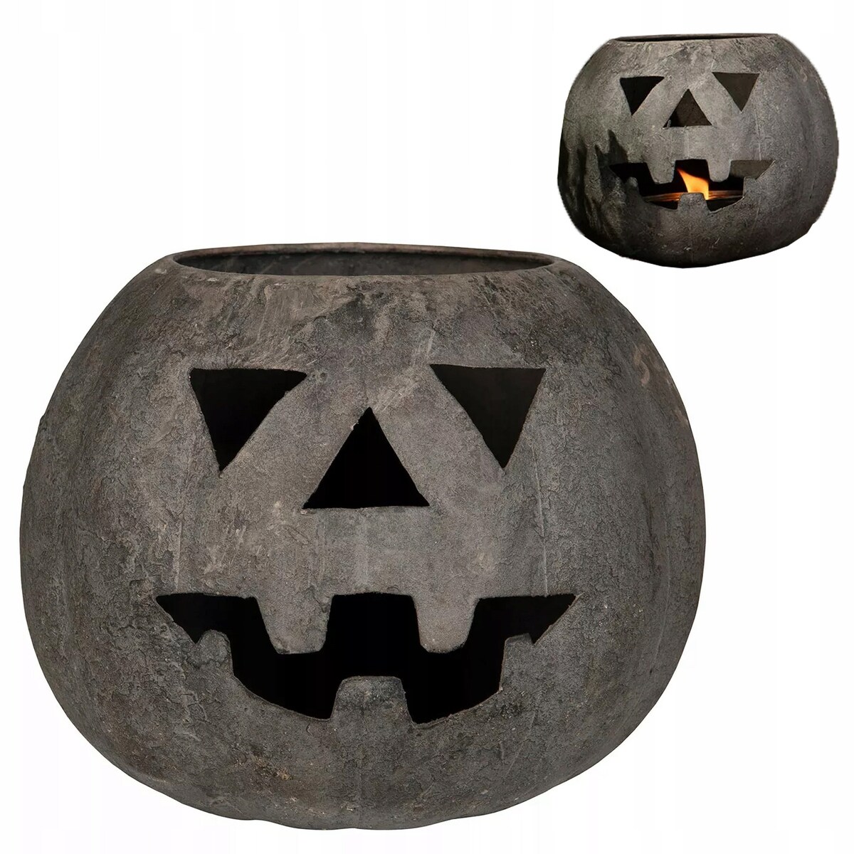 LAMPION DYNIA LOFT NA HALLOWEEN JESIEŃ METALOWY DUŻY 22cm DO SALONU DOMU