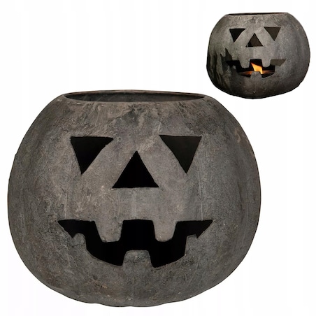 LAMPION DYNIA LOFT NA HALLOWEEN JESIEŃ METALOWY DUŻY 22cm DO SALONU DOMU