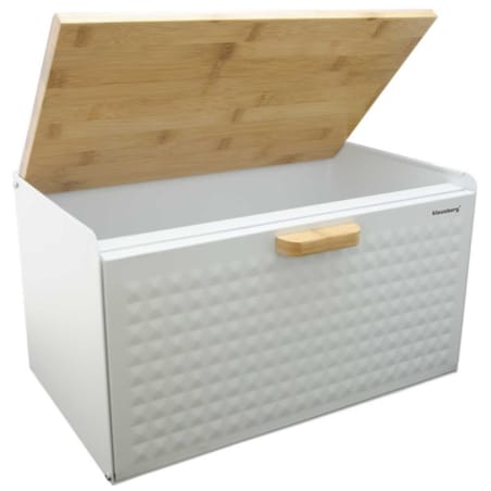 Chlebak stalowo-drewniany dwustronny biały KLAUSBERG