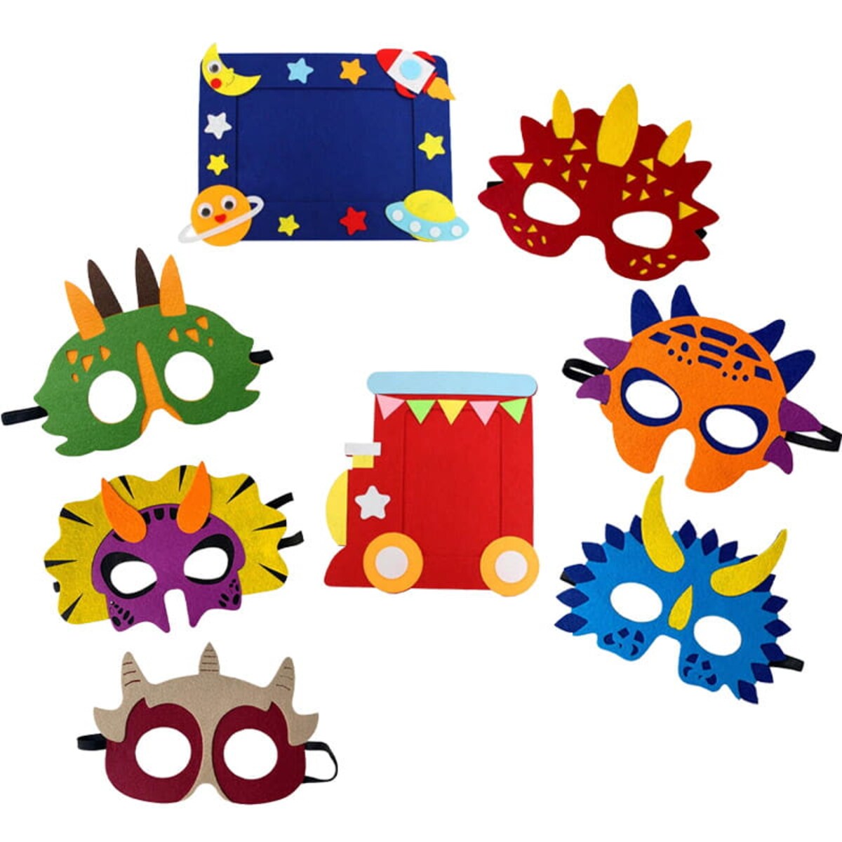 Świat dinozaurów - filcowy zestaw - 8 elementów