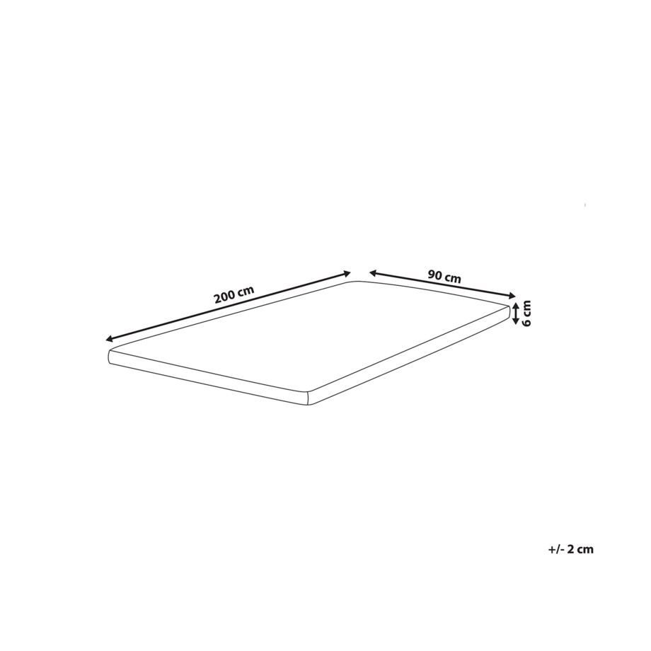 Materac nawierzchniowy topper lateksowy piankowy 90 x 200 cm GRACIOUS