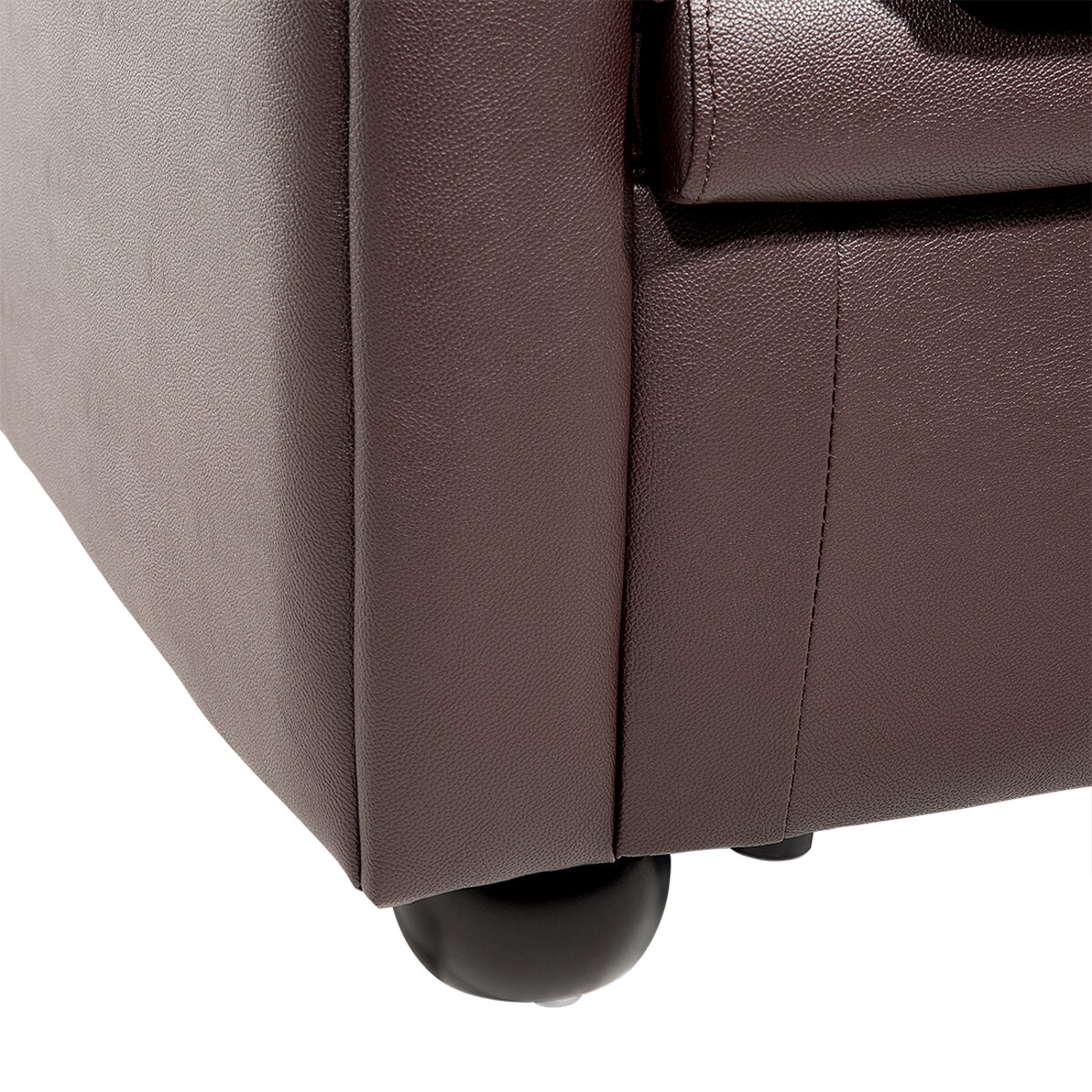 Fotel CHESTERFIELD Skóra naturalna Brązowy