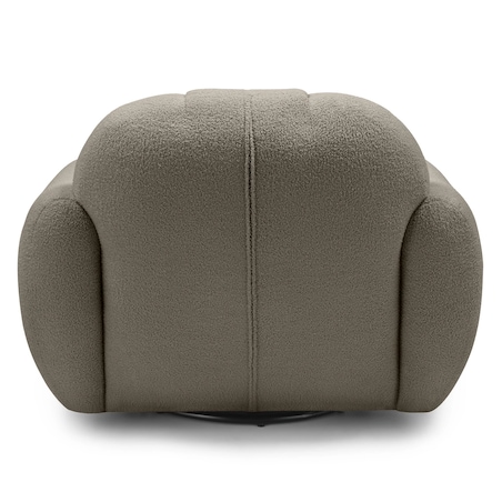 Fotel obrotowy 77x106x85 PALLASS bouclé brązowoszary