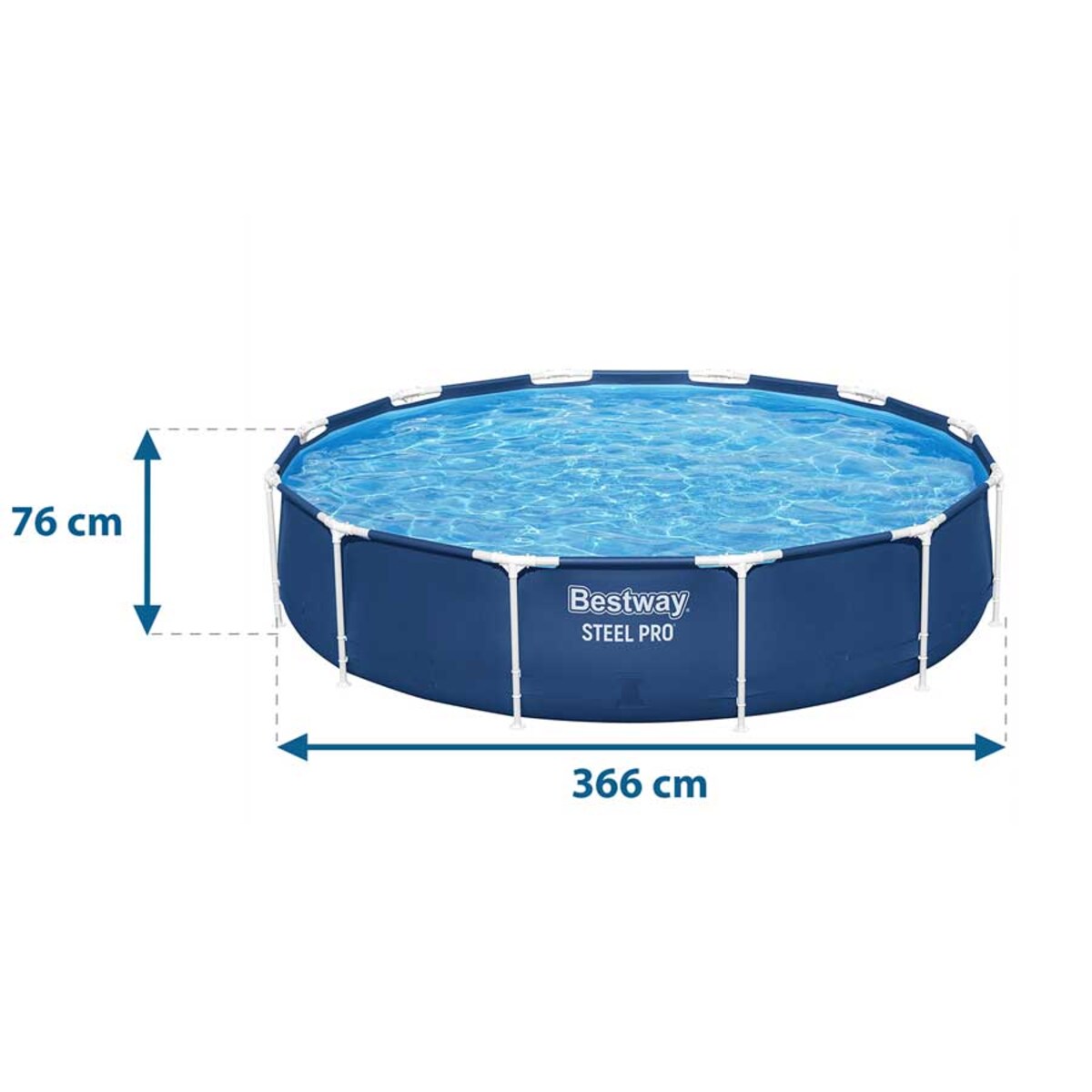 Basen ogrodowy stelażowy pompa 366x76 Bestway 16w1