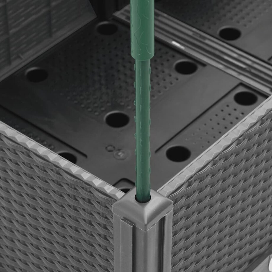 vidaXL Donica ogrodowa z kratką, jasnoszara, 160x40x142,5 cm, PP