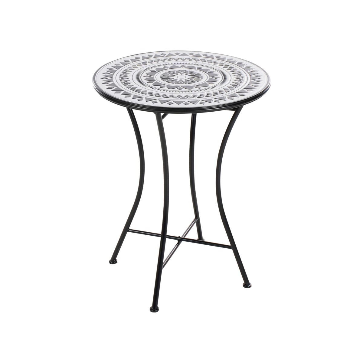 Stolik bistro COMISO 60 cm 60 cm Metal Czarny/ biały