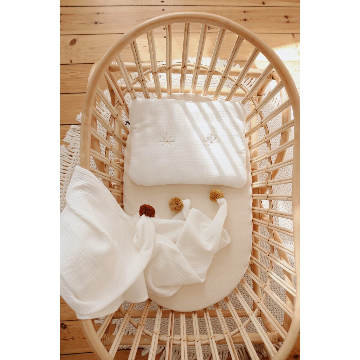 Poduszka muślinowa ecru