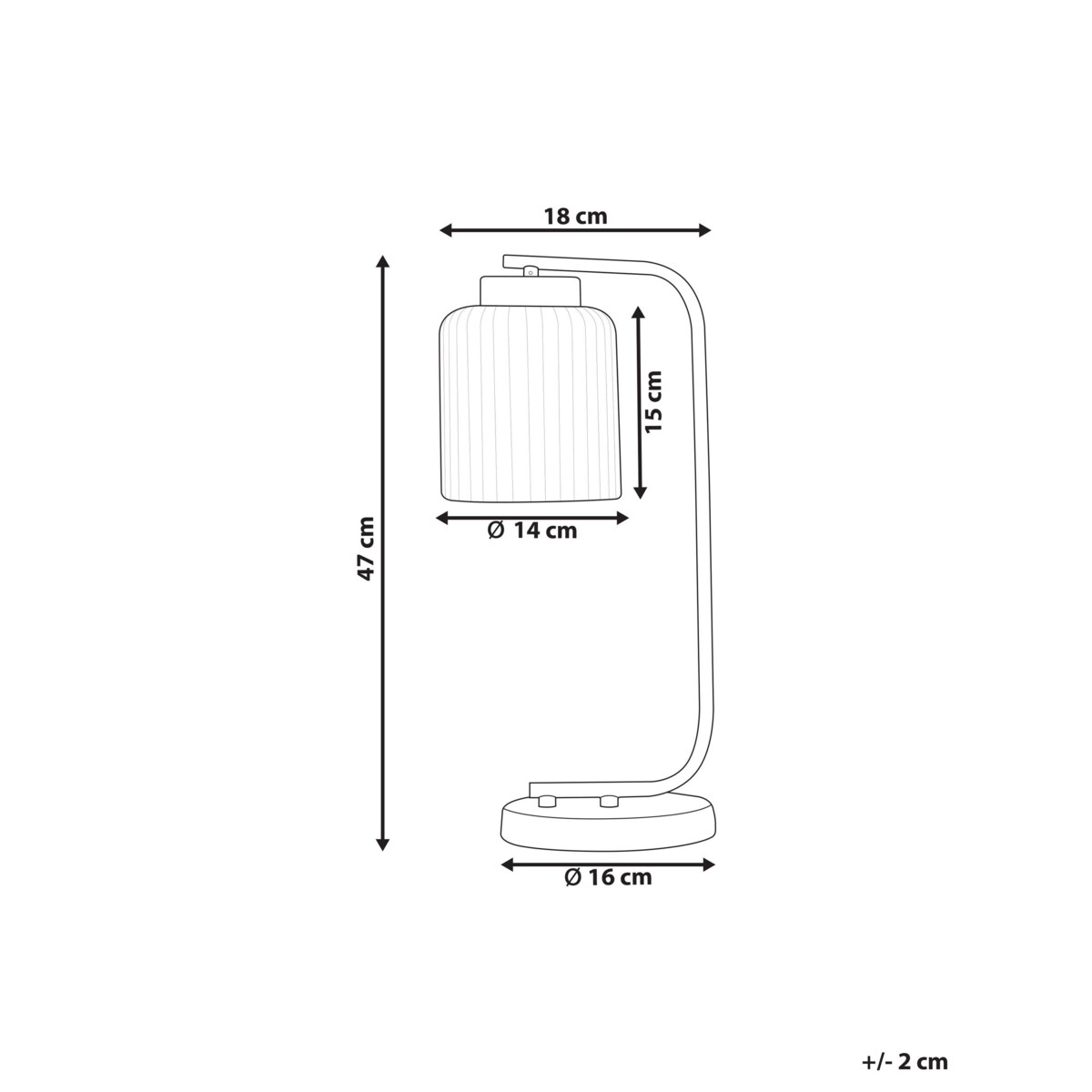 Lampa stołowa metalowa mosiężno-czarna CAUDELO