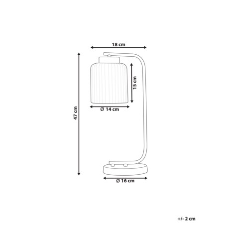 Lampa stołowa metalowa mosiężno-czarna CAUDELO