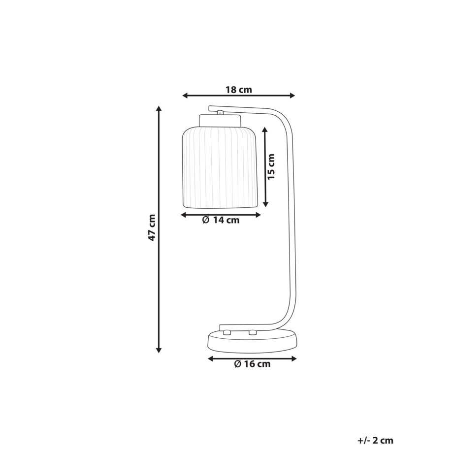Lampa stołowa metalowa mosiężno-czarna CAUDELO