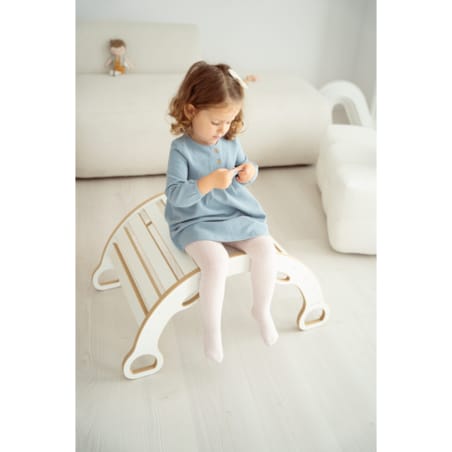 MAŁY bujak montessori z uchwytami + MAŁA zjeżdżalnia CHMURKI