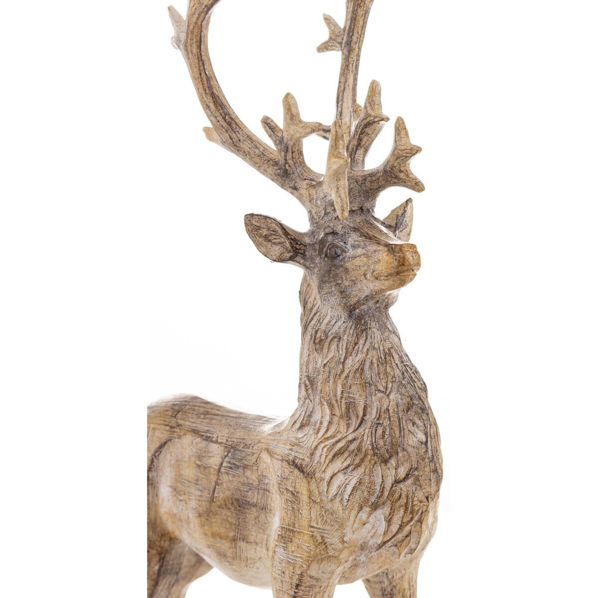 Dekoracja - figurka stojącego jelenia 35x8,5x20 cm MARRONE