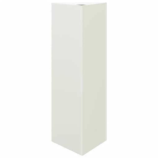 vidaXL Donica ogrodowa, biała, trójkątna, 30x26x75 cm, stalowa