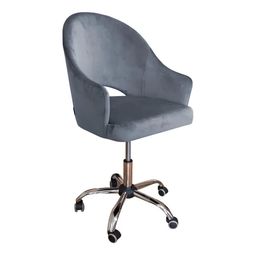 Fotel JENISEJ BL VELVET ciemno szary