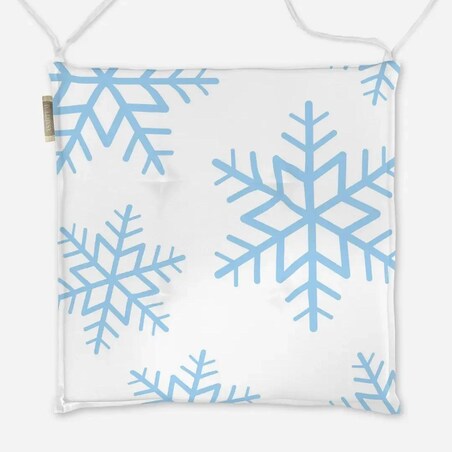 Poduszka świąteczna na krzesło - Śnieżynka
