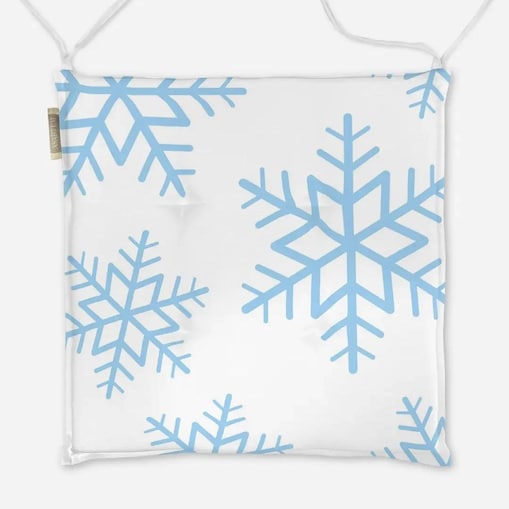 Poduszka świąteczna na krzesło - Śnieżynka