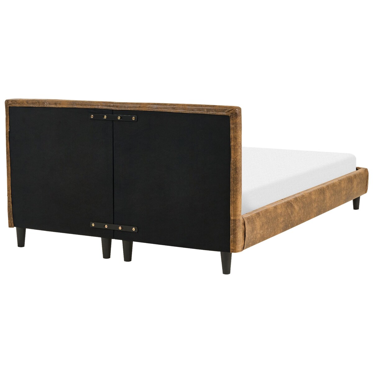 Łóżko tapicerowane 140 x 200 cm brązowe FITOU