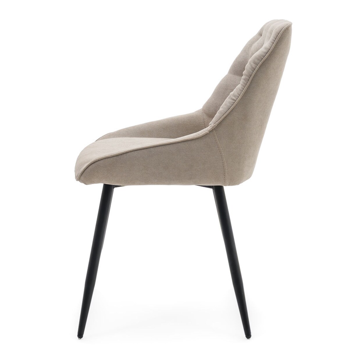 Krzesło tapicerowane LUMO beżowe czarne nogi do salonu biura