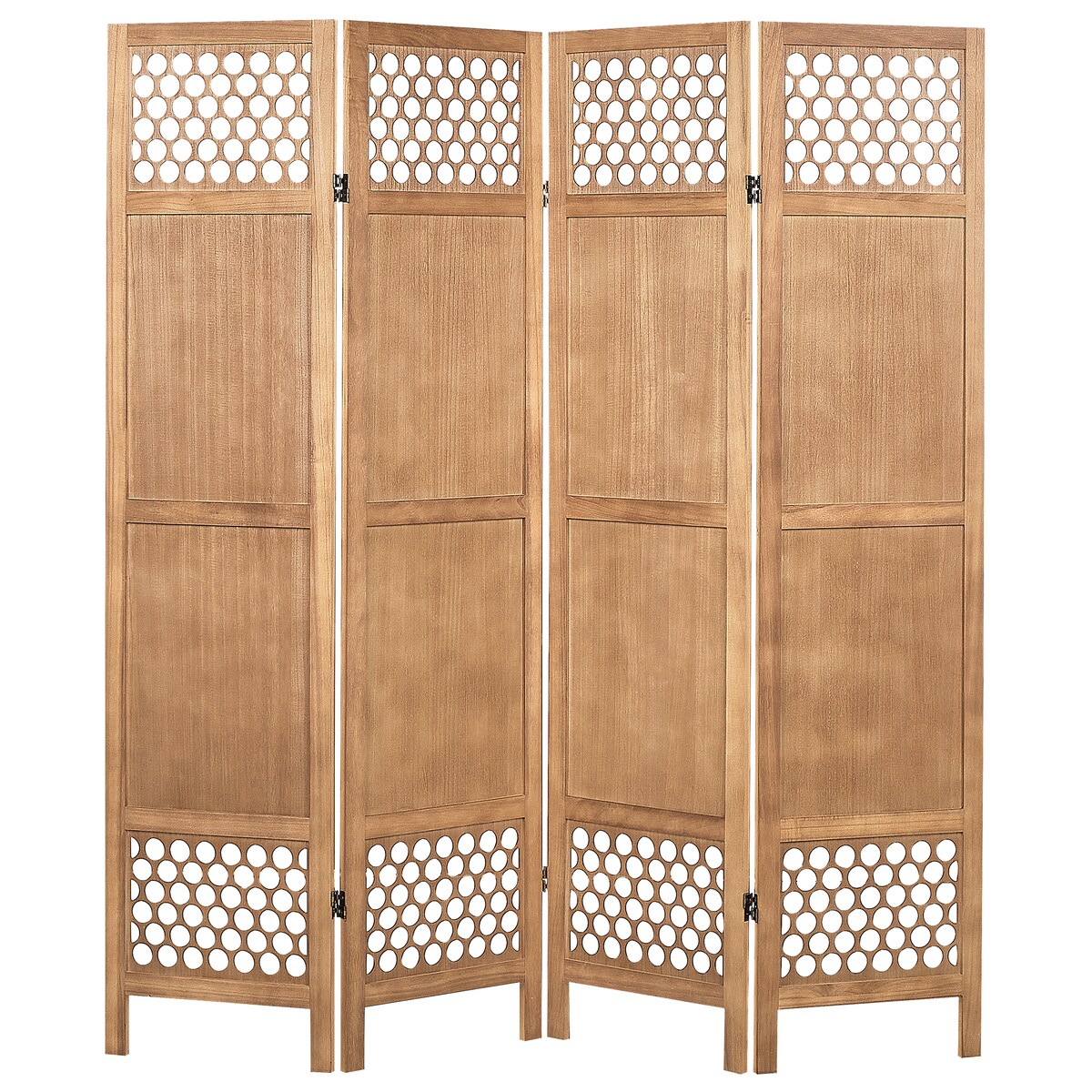 4-panelowy parawan pokojowy CERTOSA Jasnobrązowy 163 cm 170 cm