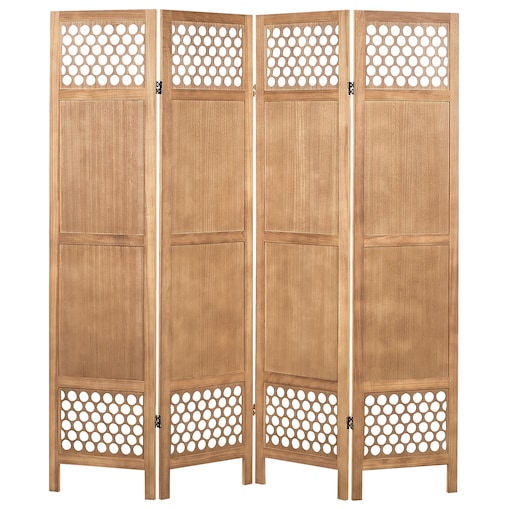 4-panelowy parawan pokojowy CERTOSA Jasnobrązowy 163 cm 170 cm