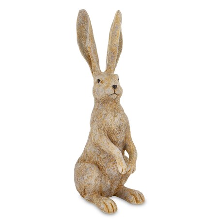 Dekoracja - szary królik 32x10x14,5 cm LEONIO-2 big