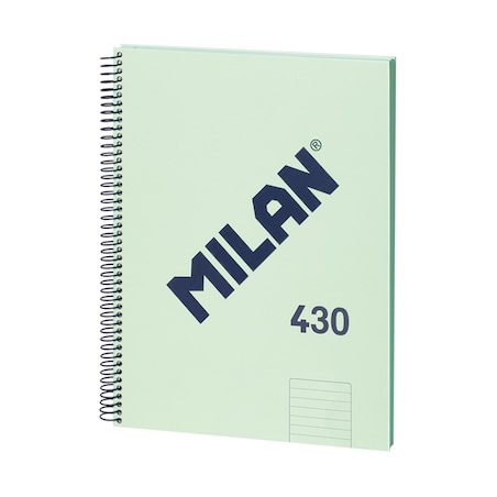 Zeszyt notes na spirali A4 MILAN w linie, 80 kartek, seria 1918, zielony