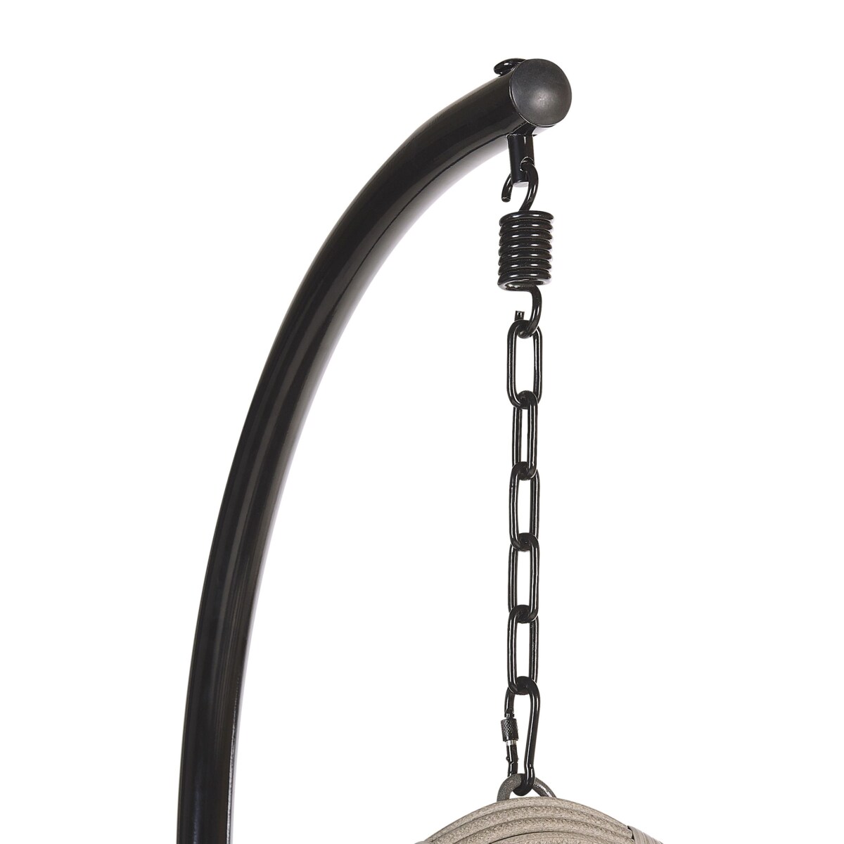 Fotel wiszący ze stojakiem TOLLO Technorattan Szary