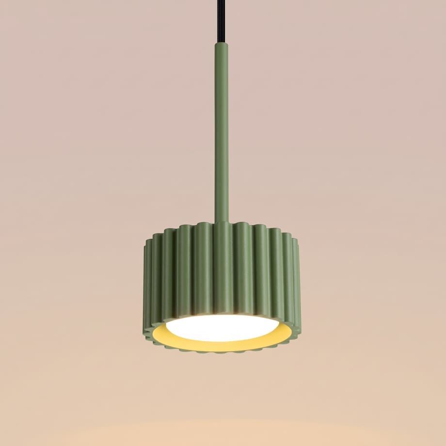 Lampa wisząca AURA 1 zielona oliwka Gx53