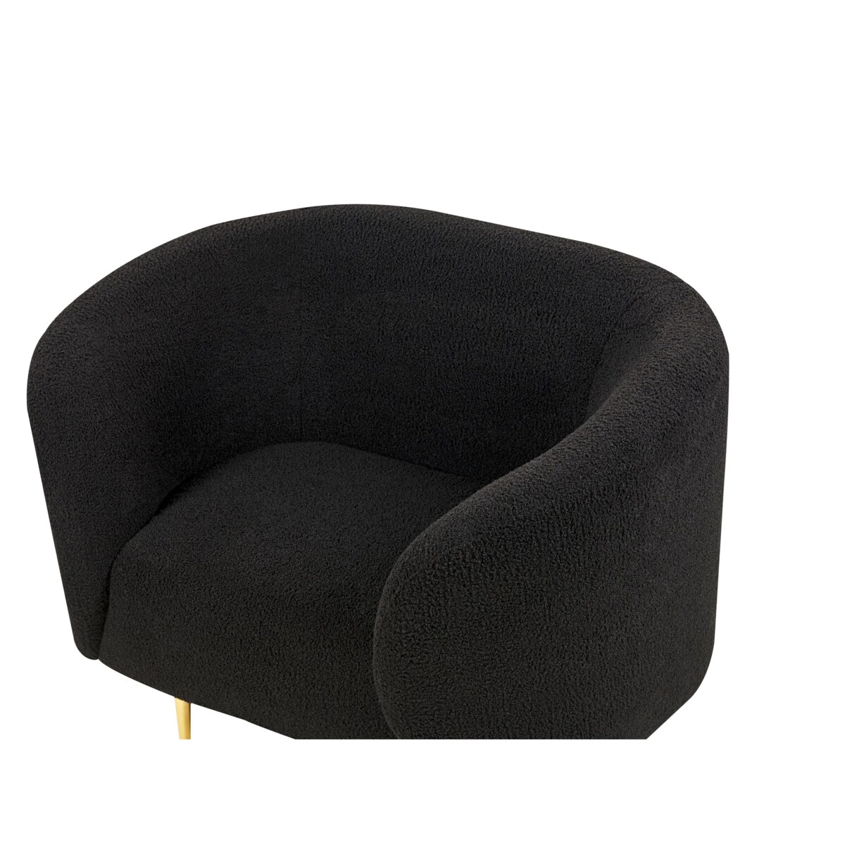 Komplet wypoczynkowy 3-osobowy boucle czarny LOEN