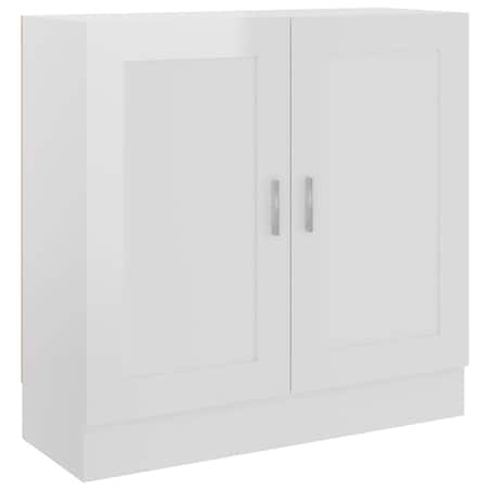 vidaXL Szafka, biała z połyskiem, 82,5x30,5x80 cm