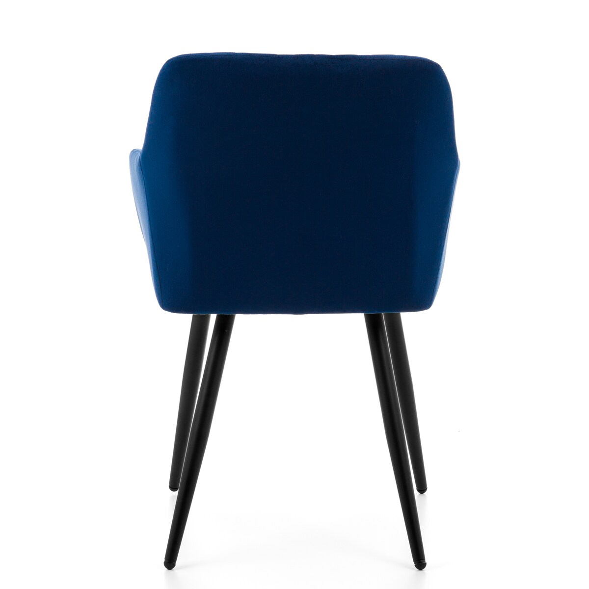 Krzesło tapicerowane TODI welur do salonu jadalni pikowane granatowe