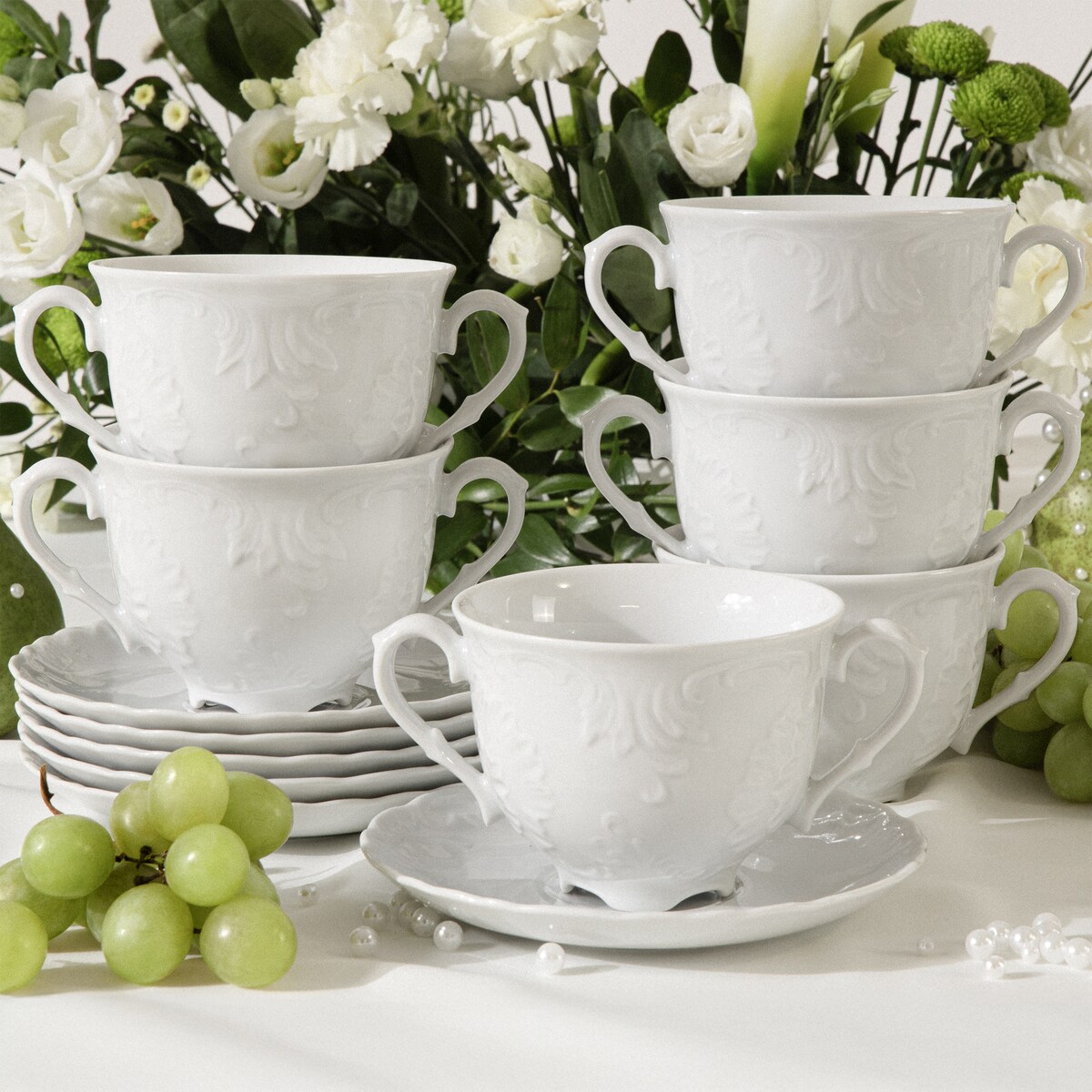 Konsimo ROCOCO MARIA Bulionówka ze spodkiem 6 szt.