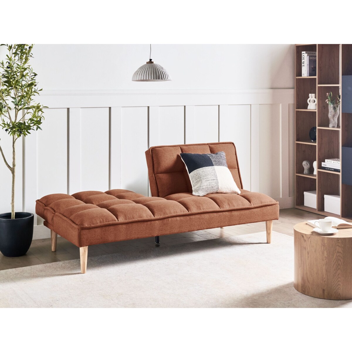 Sofa rozkładana złoty brąz SILJAN