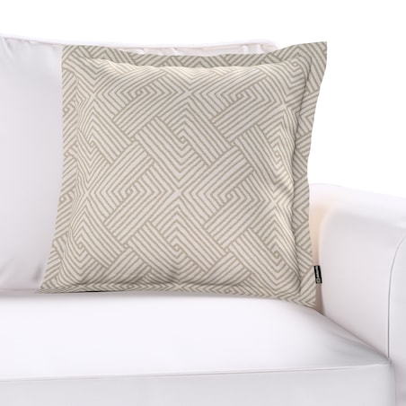 Poszewka Mona na poduszkę 45x45 beżowo-kremowe geometryczne wzory