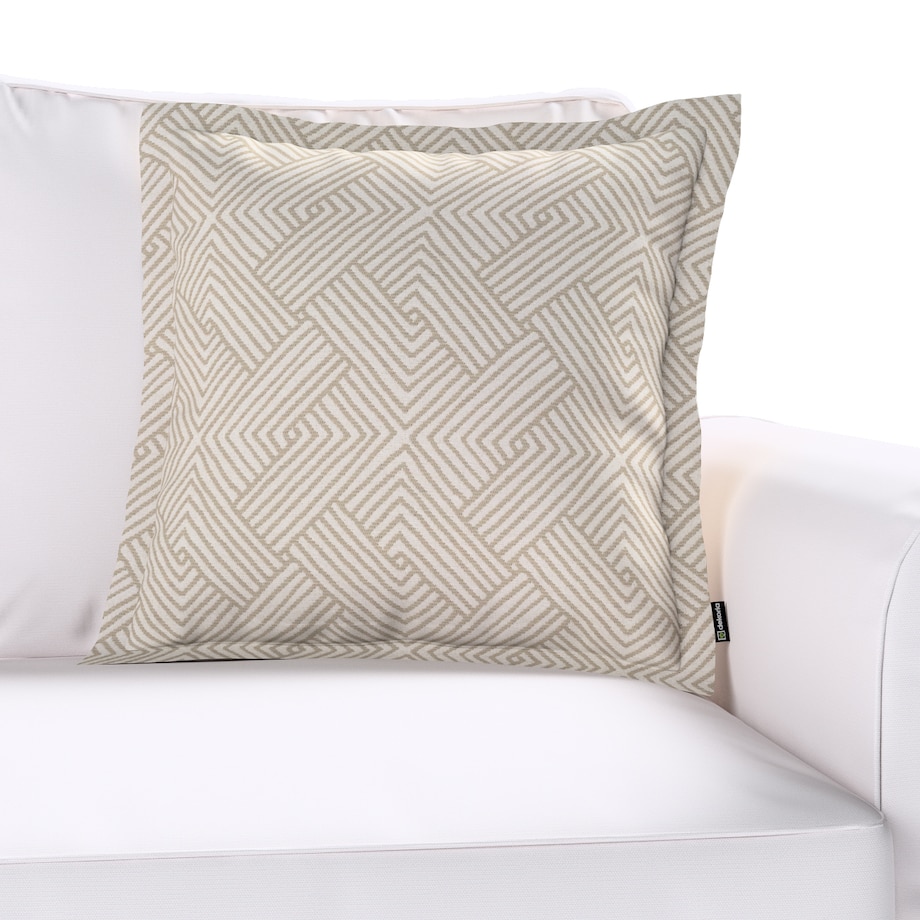 Poszewka Mona na poduszkę 45x45 beżowo-kremowe geometryczne wzory