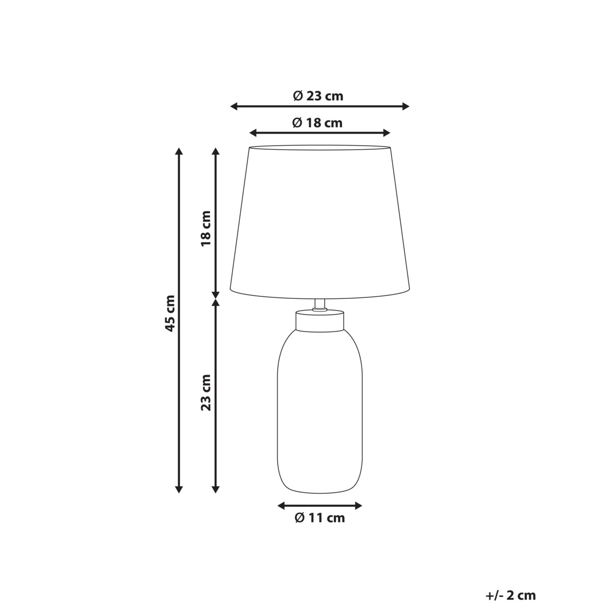Lampa stołowa LEMPA Ceramika Biały/ niebieski