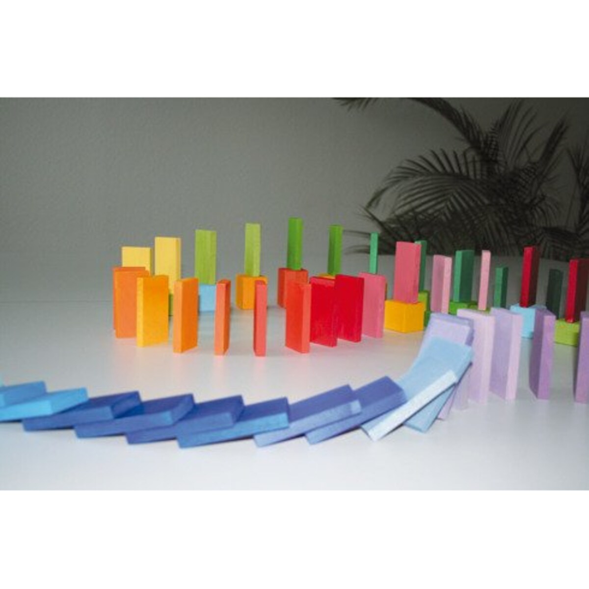 Zestaw klocków drewnianych dla dzieci - 74-el. kolorowe 1+ Grimm's