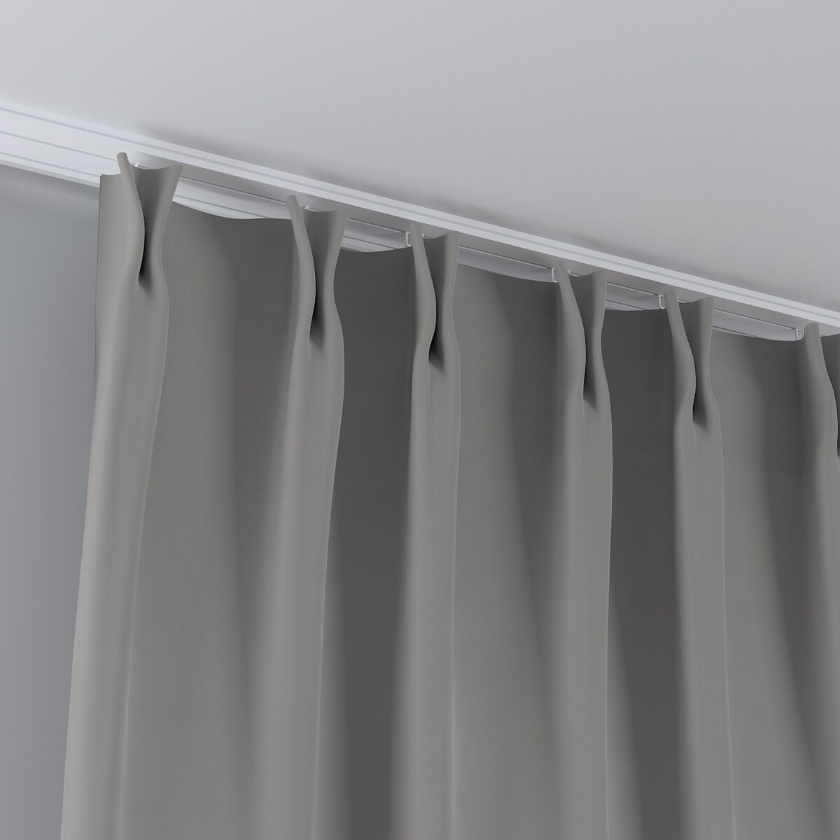Zasłona na haczykach flex podwójnych 130x245 szary
