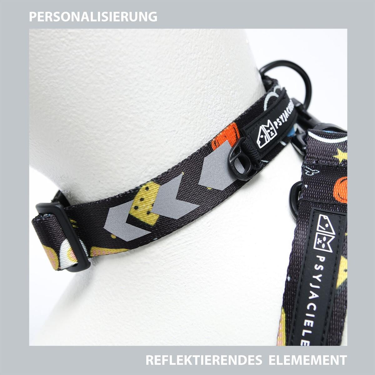 Obroża dla psa lub kota "Pies z głową w dół" - Szerokość taśmy: 20mm, Rozmiar: XS