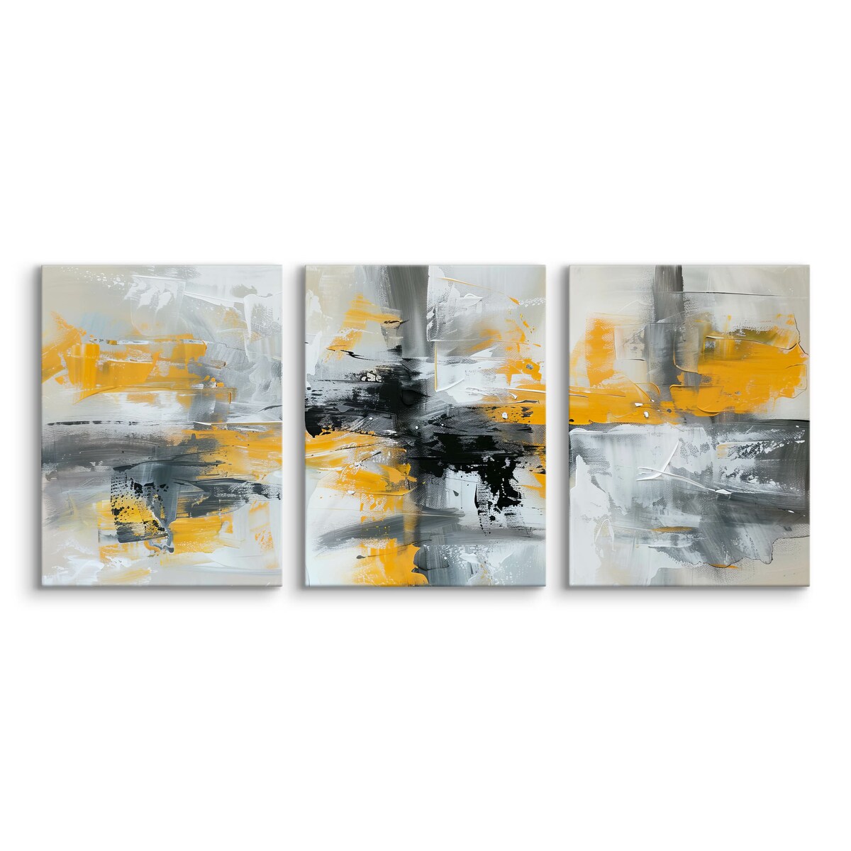 3x Obraz Do Salonu Set Abstrakcja Imitacja Farby Styl Nowoczesny 30x40cm