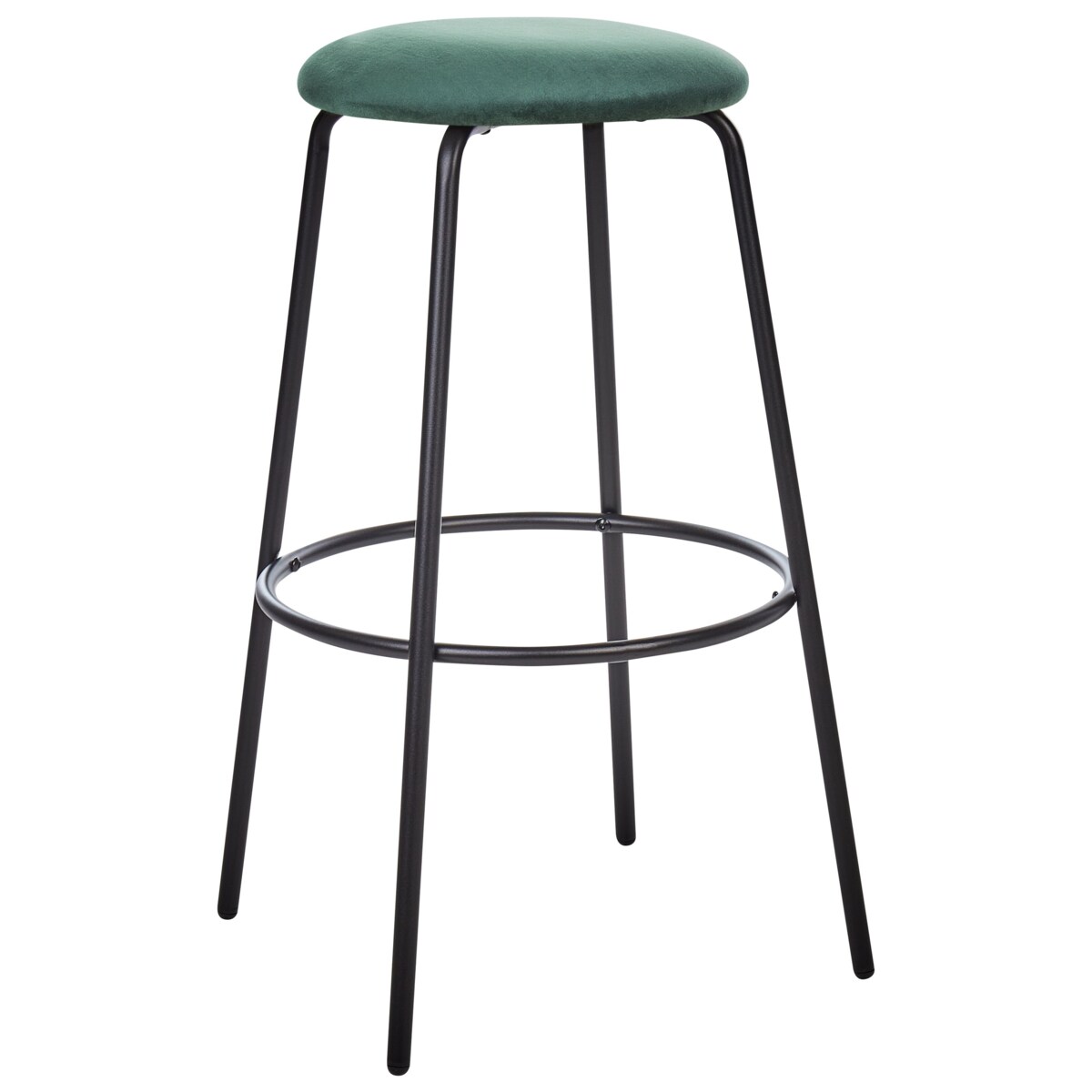 Zestaw 2 stołków barowych welurowy szmaragdowy MORTON