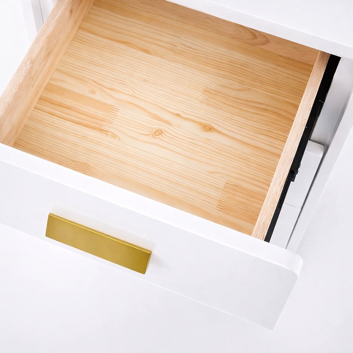 Białe złote biurko ze stali nierdzewnej Avenis Premium 140x70x75