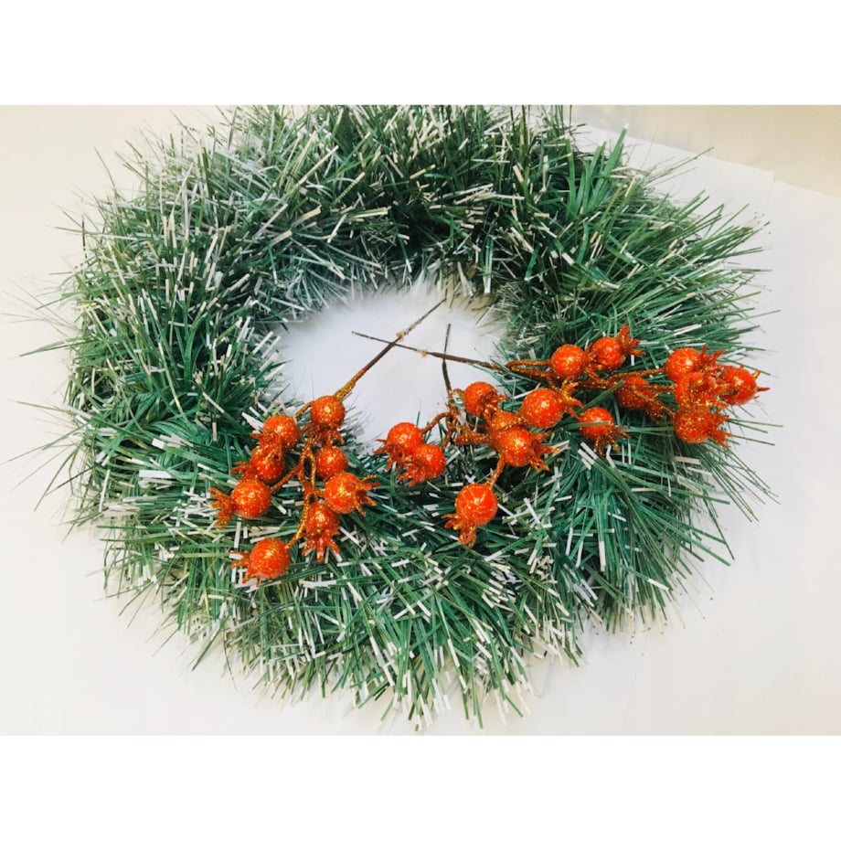 BROKATOWY DODATEK pik do stroika kompozycji święta jarzębina dzika róża 3x