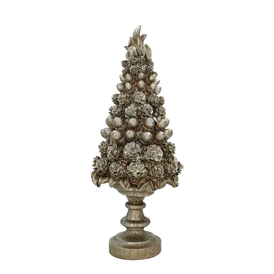 Dekoracja Christmas Tree Shine 43cm boże narodzenie, święta, świąteczne, antyczny brąz-srebrny, 17 x 43 cm